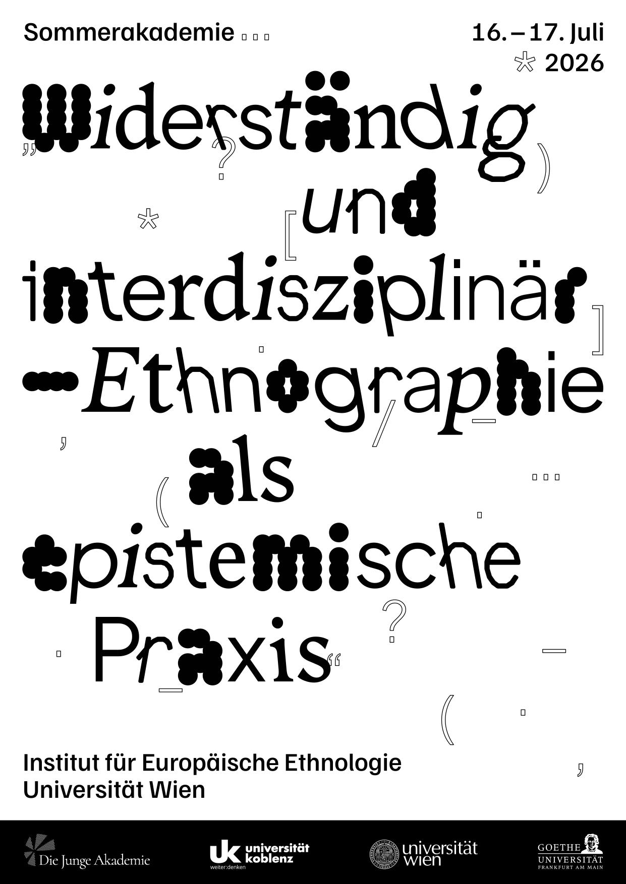 Desig Cover Sommerakademie Ethnographie